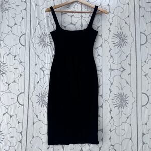 American Apparel Black Bodycon Midi Dress Made in USA Size M